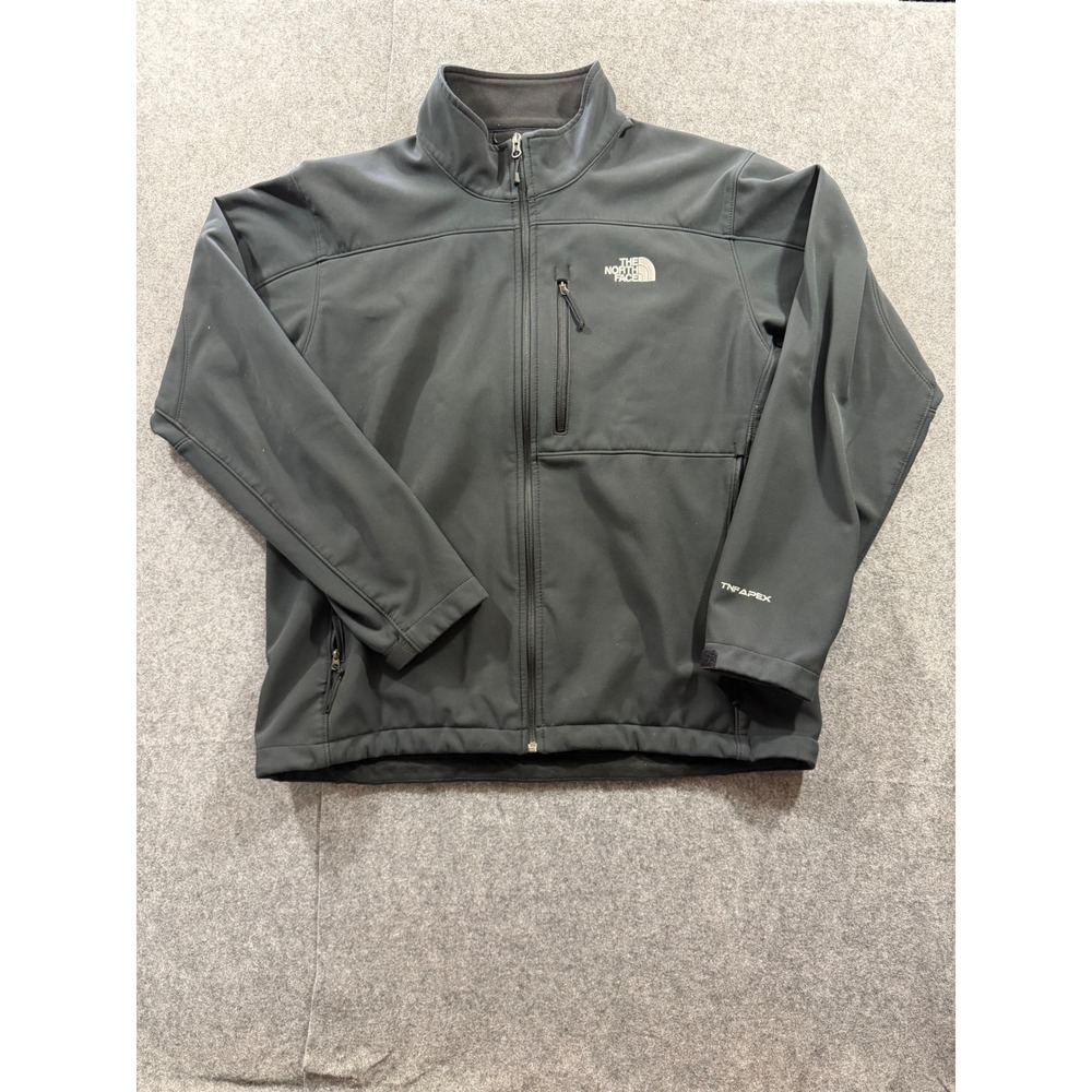 The North Face Apex Bionic Softshell Jacket Black Mens XL AMVY T183 Full Zip